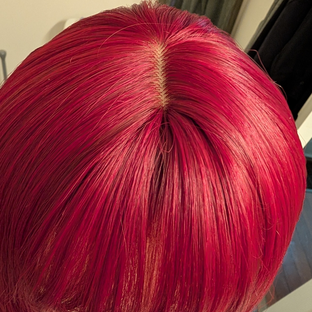 Vibrant Red Women's Wig - Picture 3 of 3